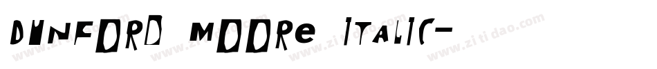 Dunford moore Italic字体转换
